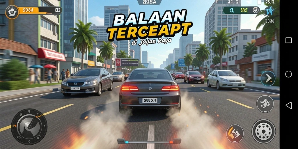 Gameplay balapan yang mendebarkan dan grafis menawan.
