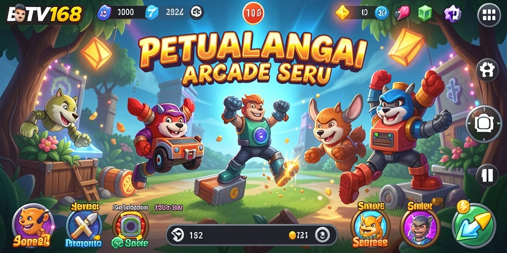 Screenshot gameplay seru dari BTV168 dengan karakter dan rintangan menarik.