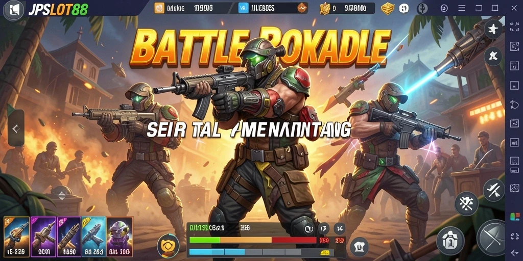 Gameplay seru di JPSLOT88 dengan pertarungan intens di medan perang.