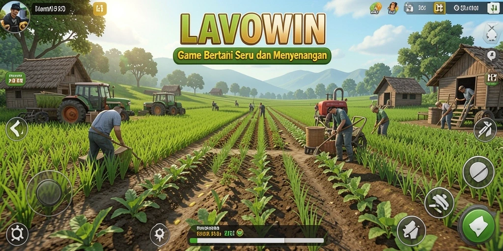 Tampilan menarik gameplay bertani di LAVOWIN