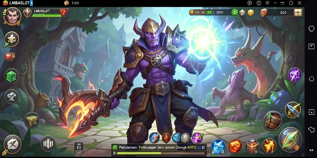 Tampilan menarik dari gameplay LMBASLOT yang seru dan mendebarkan.