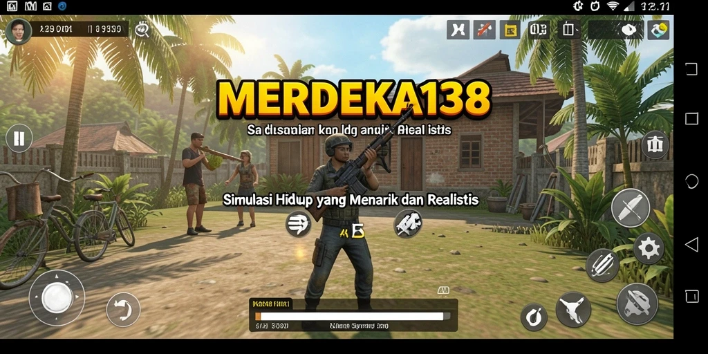Tampilan menarik dari gameplay MERDEKA138 dengan berbagai aktivitas simulasi.