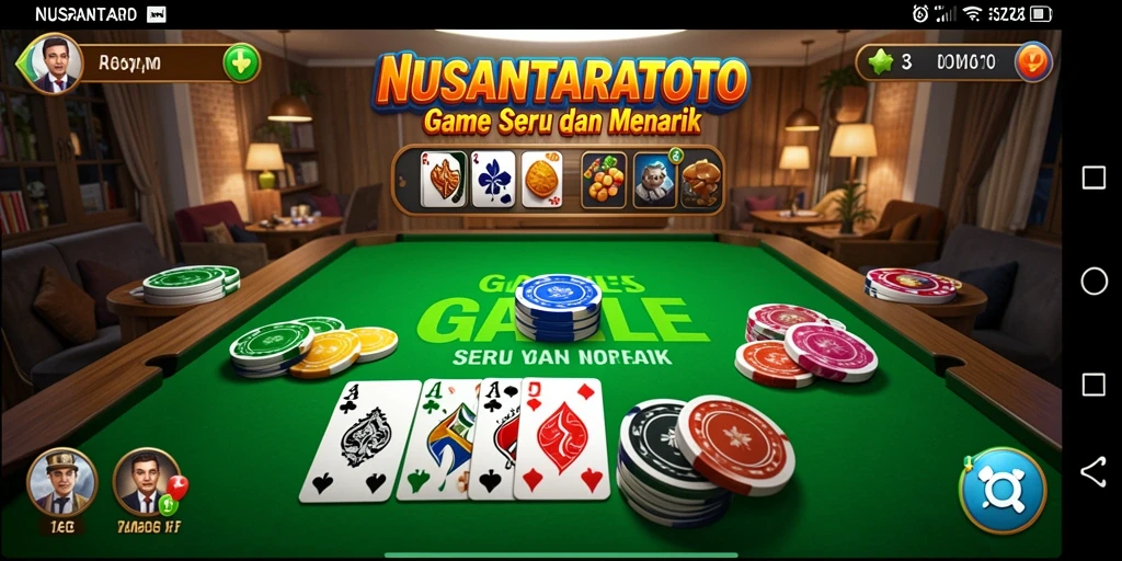 Tampilan gameplay NUSANTARATOTO yang seru dan menantang dalam bermain Gaple.