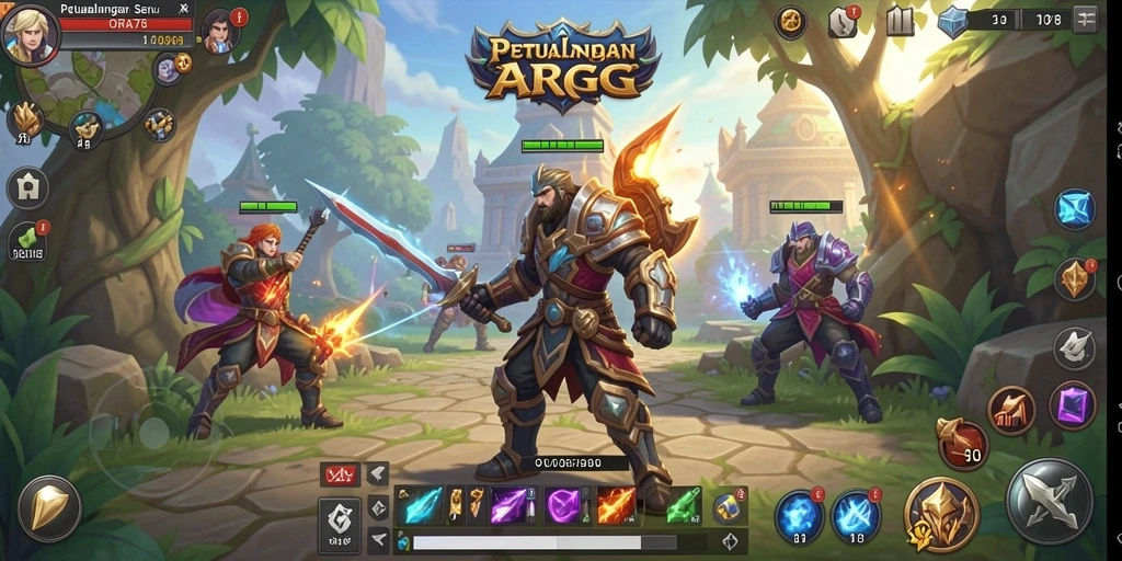Screenshot gameplay ORA78 dengan aksi seru ARPG.