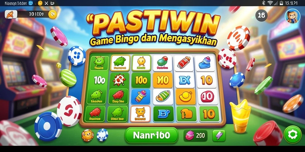 Screenshot utama PASTIWIN menampilkan gameplay Bingo yang menarik.