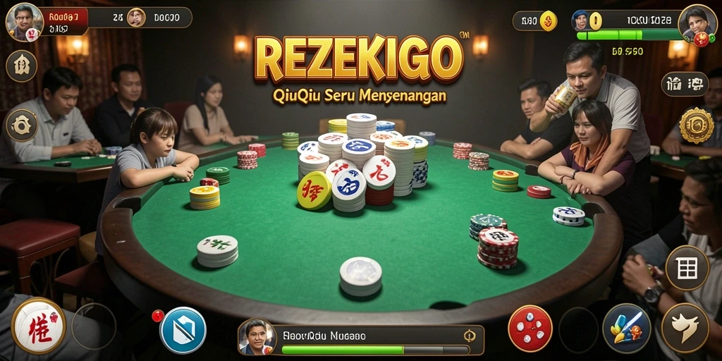 Tampilan gameplay QiuQiu dalam REZEKIGO yang mendebarkan.
