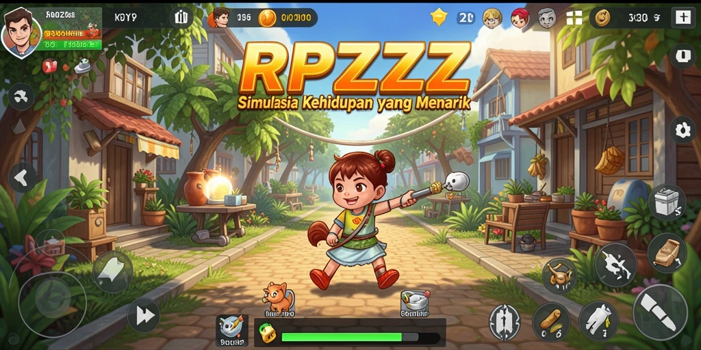 Menampilkan gameplay RPZZZ dengan pengalaman simulasi yang mendalam.