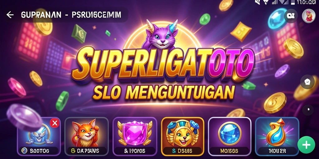 Tampilan menarik gameplay SUPERLIGATOTO dengan animasi slot yang memikat.