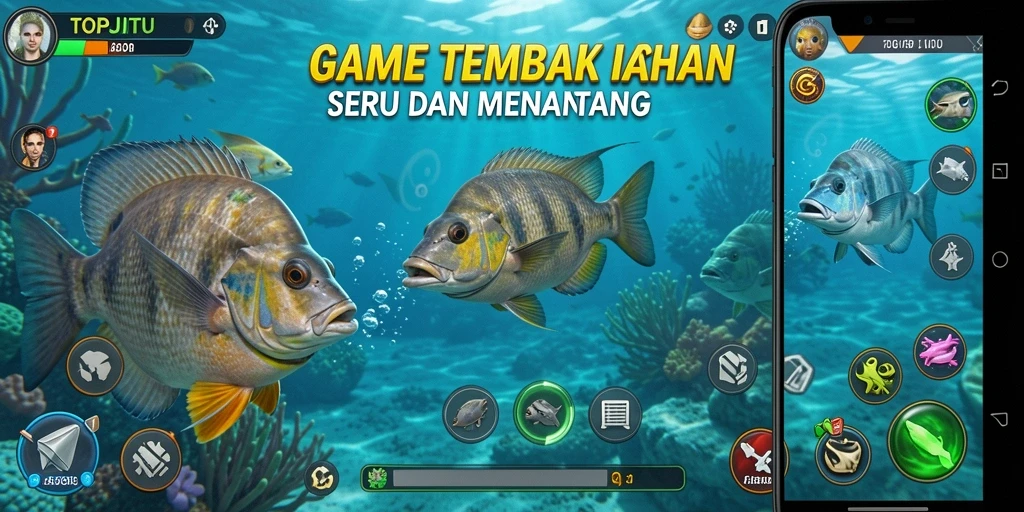 Gameplay seru dengan aksi menembak ikan yang menyenangkan.