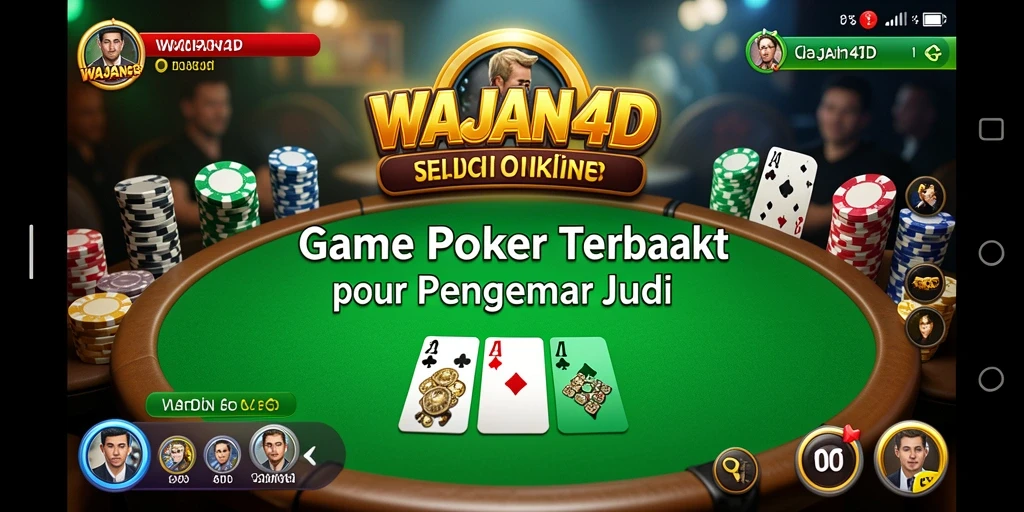 Tangkapan layar gameplay WAJAN4D menampilkan aksi seru poker.
